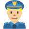 Police Officer - Medium Light emoji on Twitter